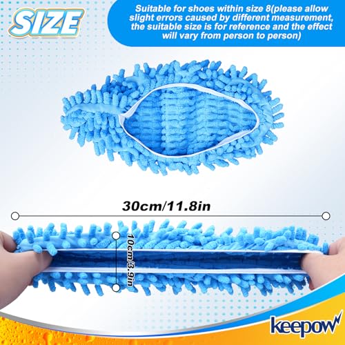 KEEPOW Mop Slippers Shoes Microfiber Floor Cleaning Tool House Mop Socks - color: 5 Pairs