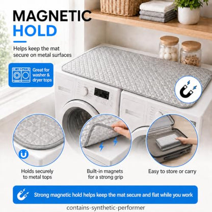 Sukh Magnetic Ironing Mat - Foldable Double Sided Portable Ironing Pad - size: 1Pcs Magnetic Ironing Mat