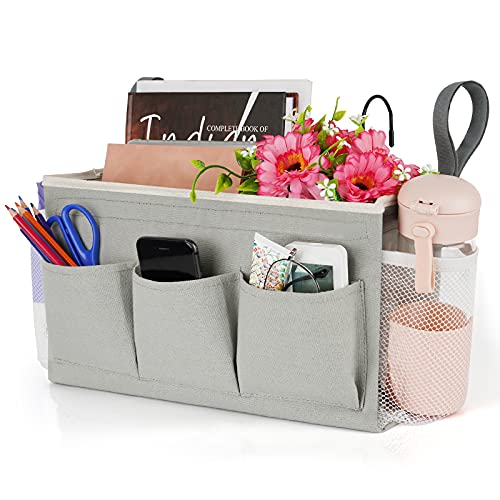Lilithye Bedside Caddy, Bedside Storage Bag Hanging Organizer for Bunk Bed - color: 1pc Grey