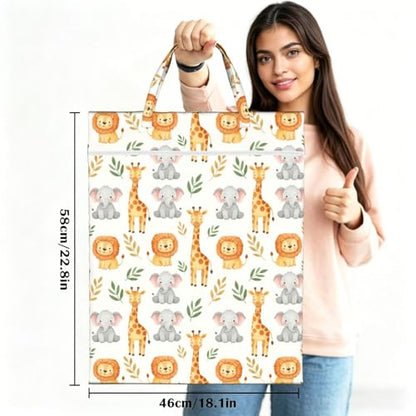 Cute Animals Travel Laundry Bag Washable Dirty Clothes Bag for Gym - color: Cute Animals