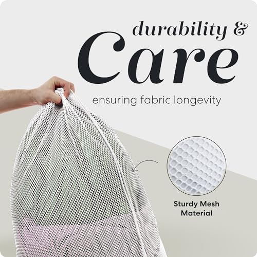 Handy Laundry Mesh XL Laundry Bag 24"x36" 2-Pack, Heavy Duty, White - color: White