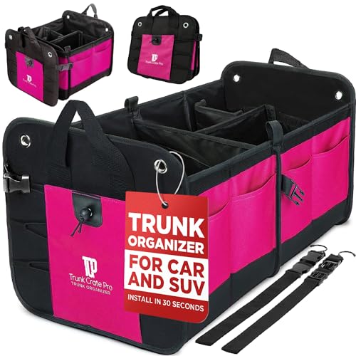 Pink Car Trunk Organizer for Women, SUV & Jeep Cargo Storage, Large - color: Pink, size: Large