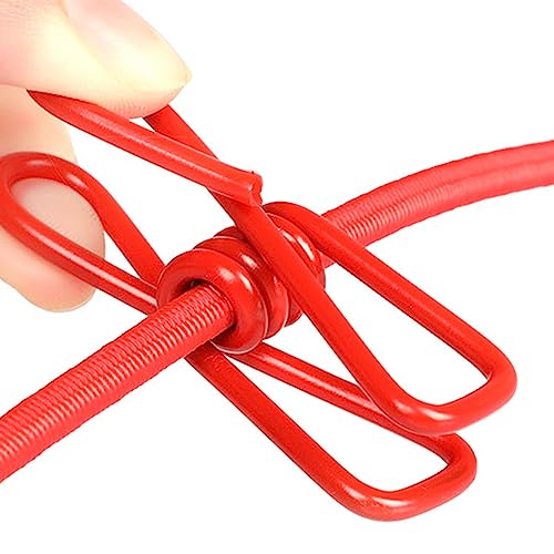 ALINNA Retractable Portable Clothesline, Travel Clothesline with 12 Clothespins for Indoor Laundry Drying, Outdoor Camping Accessories (Red) - style: Red