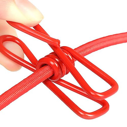 ALINNA Retractable Portable Clothesline, Travel Clothesline with 12 Clothespins for Indoor Laundry Drying, Outdoor Camping Accessories (Red) - style: Red