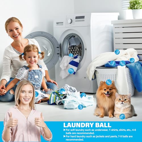 12 Pcs Pet Hair Remover for Laundry, Pet Hair Catcher, Washing Balls, Reusable Washing Machine Lint Paw Hair Catcher, Lint Balls for Washing Machine Dryer (Blue) - color: Blue