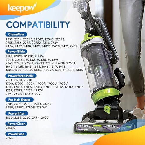 KEEPOW Vacuum Filter Compatible with Bissell Cleanview & PowerGlide Pet - size: 4 Pack (No Fragrance)
