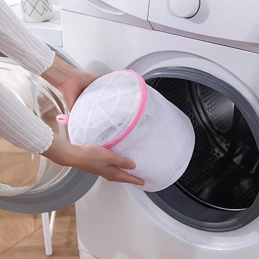 3pcs Bra Laundry Bag with 3D Frame, Zippered Mesh Wash Bag for Delicates - color: Pink