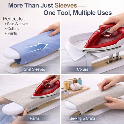 Mifoci Dual Sided Sleeve Ironing Board for Sleeve Pressing,White