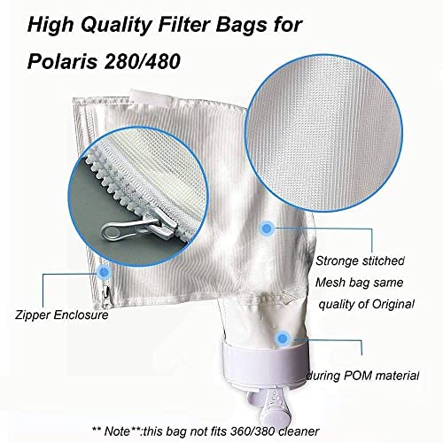 Pool Spa Part Nylon Mesh Pool Cleaner All Purpose Bag - size: 2 pack zipper bag