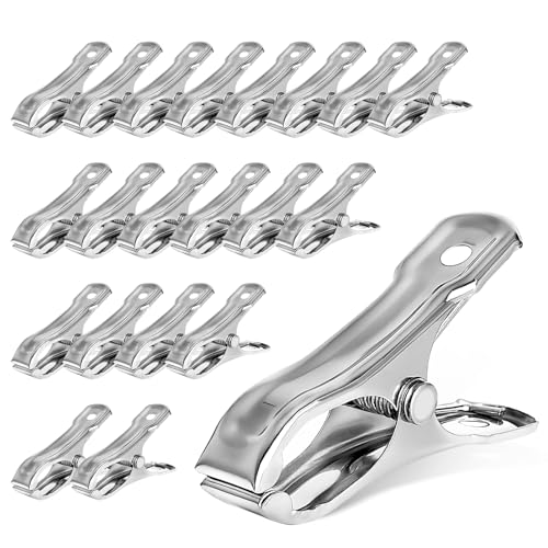 Greenhouse Clips, Stainless Steel Garden Clips, Plant Clips for Outdoors Hanging Heavy Duty Forest Cloth Blankets Netting Freeze Protection Outside Accessories Garden Hoops (20 PCS) - color: 20 Pcs