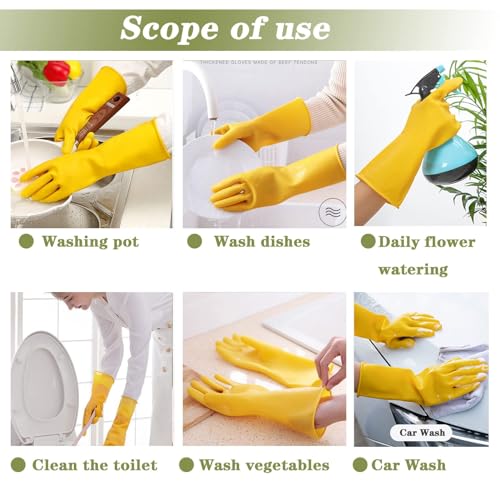 Household Cleaning Gloves, Dishwashing Gloves for Kitchen, 8 Pairs - size: X-Large