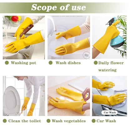 Household Cleaning Gloves, Dishwashing Gloves for Kitchen, 8 Pairs - size: Medium (Pack of 8)