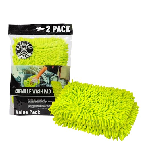 Chemical Guys, Chenille Plush Microfiber Wash Pad, Scratch-Free, 2 Pack