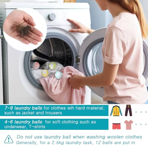 Blulu 12 Pieces Pet Hair Remover for Laundry, Fresh Color - color: Fresh Color