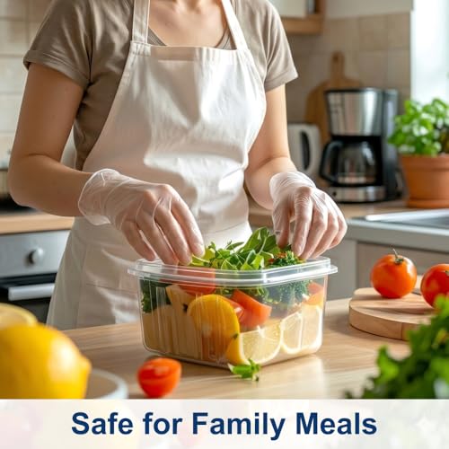 Vinyl Disposable Gloves, Latex Free, Powder Free, Food Safe for Meal Prep, Cooking, Cleaning, Hair Dye - color: Clear, size: 1000 - Medium
