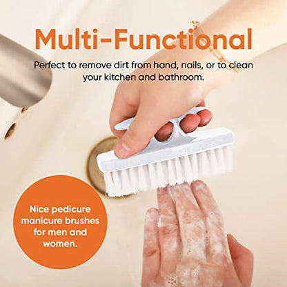 Nail Brush for Cleaning Fingernails, Nail Scrubber Brush, Toe Foot Hands Fingernail Brush Cleaner- Small Scrub Brush- All-Purpose Stiff Cleaning Brush (12 Pack, White) - color: White, size: 12 Pack