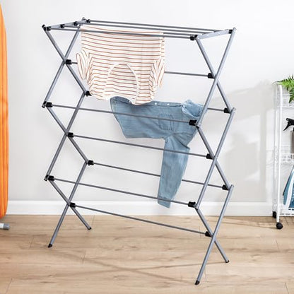 Honey-Can-Do Oversized Collapsible Clothes Drying Rack, 35", 50 lb, Grey - color: Gray