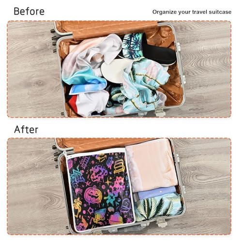 Mesh Laundry Bags Lingerie Bags for Washing Delicates 2 PCS Durable Wash Bag with Zipper Small and Medium Washable Black Punk Pumpkin Halloween - color: Black Punk Pumpkin Halloween