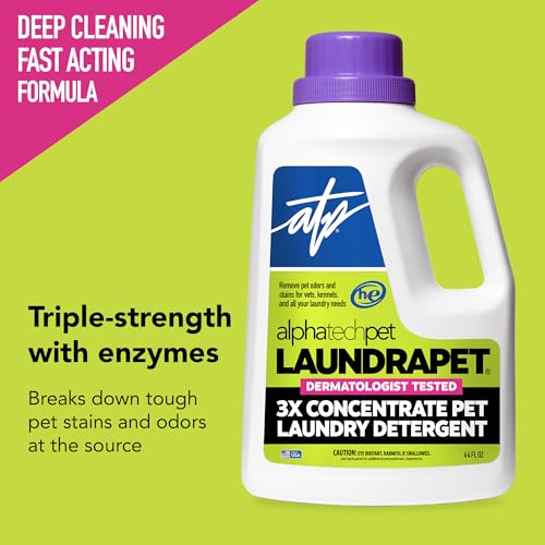 ATP LaundraPet 3X Enzyme Laundry Detergent for Pet Stains, 1/2 Gallon