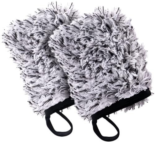 VIKING Wheel Cleaner Microfiber Mitts for Cars, 5.5 Inch x 4.4 Inch, 2 Pack