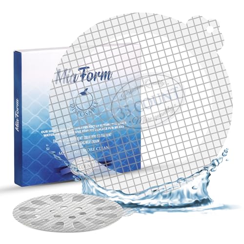 35 Pack Hair Catcher Shower Drain Disposable Mesh Stickers (Hair Catcher Single Ear)