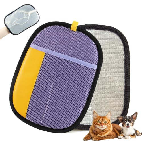 Thickened Pet Hair Removal Glove for Fabric Surfaces, Darkpurple - color: DarkPurple