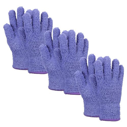 uxcell Microfiber Gloves, Reusable Washable Plant Dusting Gloves Cleaning Mittens for Auto Plants Household Kitchen - color: Purple