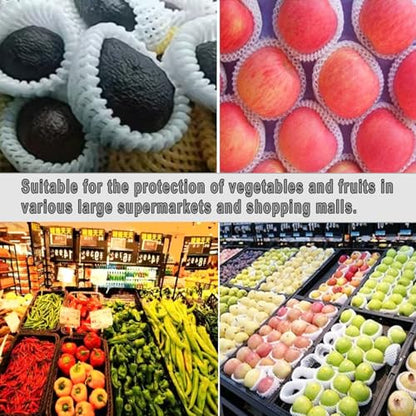 Fruit Protection Mesh Bags Foam Mesh Keep Safe Sleeves for Large Supermarkets, Shops (White 24x10cm-20PCS) - size: White 24x10cm-20PCS