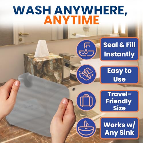 Travel Laundry Detergent Sheets with Universal Sink Stopper – 50-Count Travel Detergent Sheets and Flat Silicone Sink Stopper for Sink Washing in Hotels, Cruises & Camping - style: Pocket Sheets (50) + Sink Stopper
