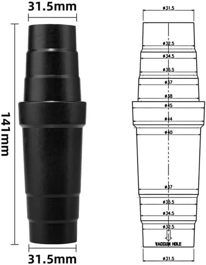 2Pcs Black Vacuum Cleaner Hose Adapter Easy To Use Vacuum Cleaner Conversion Vacuum Hose Reducers ABS Material Hose Coupler Universal Vacuum Hose Reducer，Vacuum Parts and Accessories，Vacuum Hoses