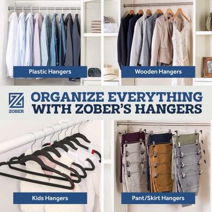 Zober Burgundy Velvet Hangers 50 Pack, Slim Non Slip Clothes Hangers - color: Burgundy, size: 50 Pack