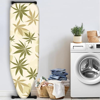 Nuxovilar Olive Green Beige Leaf Ironing Board Cover 15x54 Polyester - color: Yph03199, size: 15×54 inch