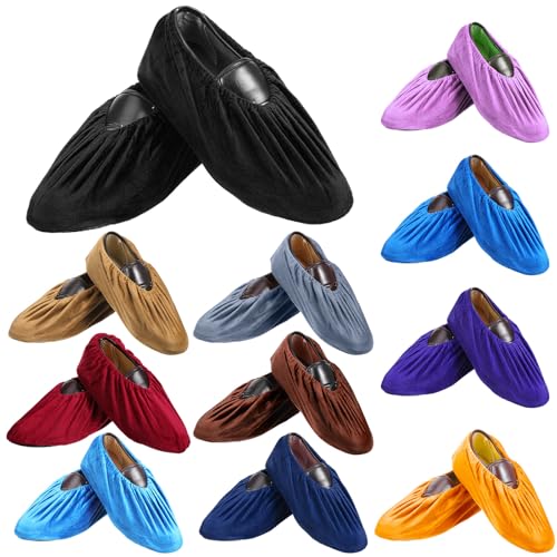 Dimeho 11 Pairs Shoe Covers Washable Thickened Boot Shoe Covers, Multicolor