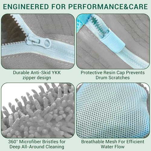 Shoe Washing Machine Bag - Set of 2 Shoe Washing Bags, 360° Deep Clean Shoes Laundry Bag, Reusable Shoe Bag for Washing Machine, Sneaker washing machine bags, Grey - color: Grey