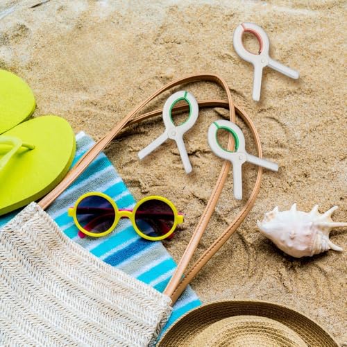 Extra Large Beach Towel Clips for Beach Chairs Clothes Pins - color: Green, Pink