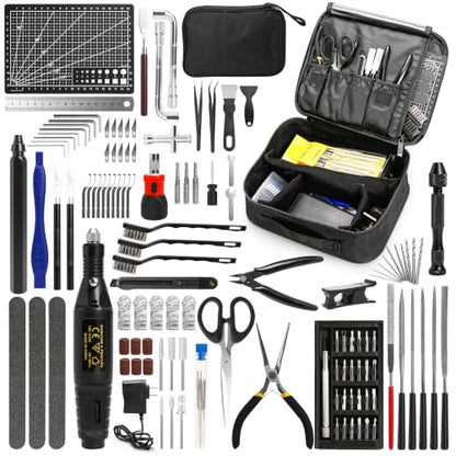 124 Pcs 3D Printer Tools Kit - Complete 3D Printing Accessories - Nozzle Cleaning Set with Deburring Tool - Scraper and Removal Pliers - Storage Bag for Model Finishing and Repair Maintenance Tasks - color: 124PCS