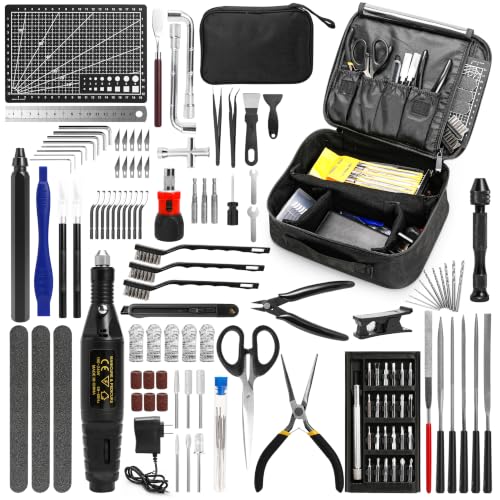 124 Pcs 3D Printer Tools Kit - Complete 3D Printing Accessories - Nozzle Cleaning Set with Deburring Tool - Scraper and Removal Pliers - Storage Bag for Model Finishing and Repair Maintenance Tasks - color: 124PCS