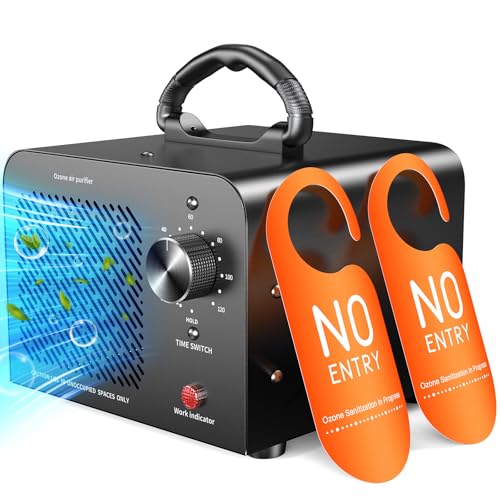 Hadlook Ozone Generator 48,000mg, Ozone Machine Odor Removal, O3 Ionizer - color: A-Black