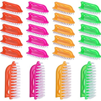 Eaasty 24 Pack Scrub Brushes Stiff Bristles, Comfort Grip Cleaning Tool