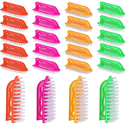 Eaasty 24 Pack Scrub Brushes Stiff Bristles, Comfort Grip Cleaning Tool