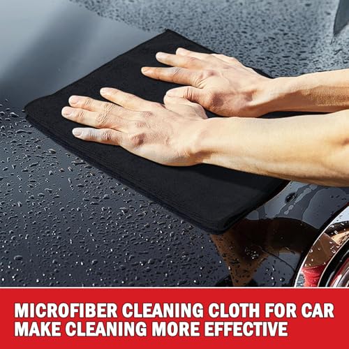 AIDEA Microfiber Cleaning Cloth 24 Pack, Microfiber Towels for Cars, Soft & Absorbent Cleaning Rags, Premium Lint Free Shop Towels for House, Kitchen, Car, 12inx16in - color: Multi-colored, size: 12inx16in