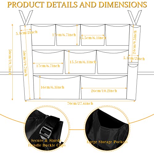 Frienda 2 Pcs Trash Can Caddy Bag Cleaning Caddy Bag for Garbage Bins Trash Holder Cart Garbage Bin Storage Organizer, Fits 32-50 Gallon Can, Janitorial Storage Cleaning Supplies (Black) - color: Black