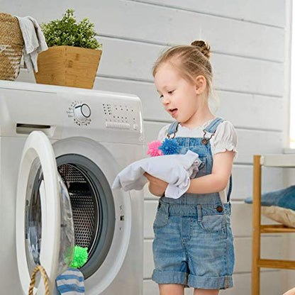 Washer Balls,Reusable Tangle-Free Eco-Friendly Laundry Scrubbing Balls,Solid Colorful Laundry Washing Balls Enhance Your Machine Cleaning Power (15 Pcs)