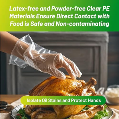 Disposable TPE Cooking Gloves, Ideal for Cleaning and Food Prep, Latex & Powder Free, Food safe - size: X-Large, style: 100pcs