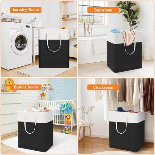 TasticTotes Laundry Basket 3-Pack, Laundry Hamper, 125L-Black - color: Black, size: 125L