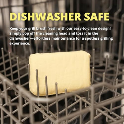 Grill Rescue BBQ Replaceable Scraper Cleaning Head, Bristle Free - Safe, Durable and Unique Scraper Tools for Cast Iron or Stainless-Steel Grates, Barbecue Cleaner (GB3000 Head) - color: Gb3000 Head