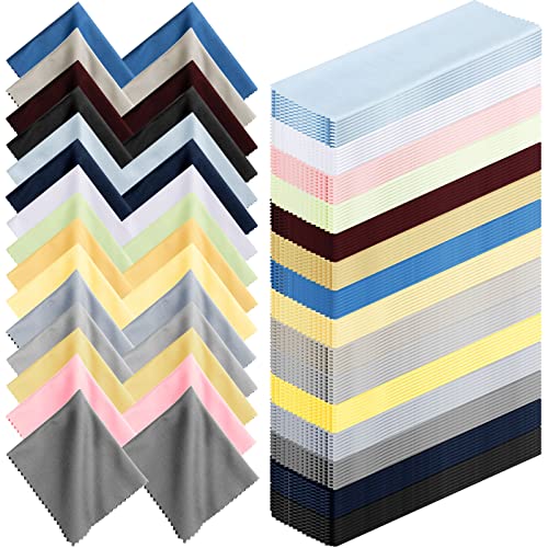 Leelosp 300 Pcs Glasses Cleaning Cloth Microfiber Glasses Wipe, Mixed Color