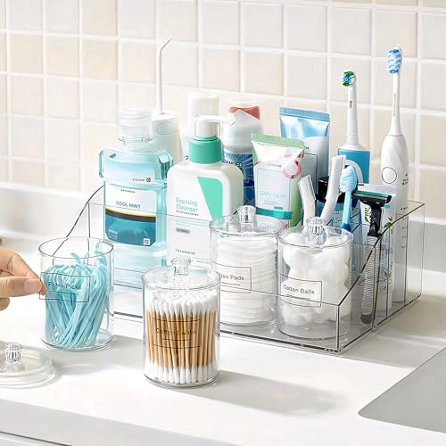 Vtopmart 5 PCS Bathroom Countertop Organizer Sets - color: Clear