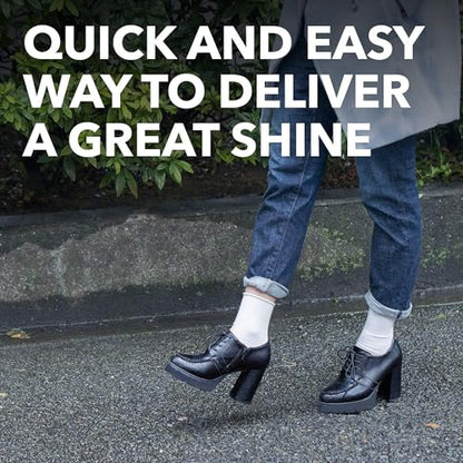 KIWI Express Shoe Shine Sponge | Leather Care for Shoes, Boots, Furniture, Jacket, Briefcase and More | Black, 0.23 Fl Oz (Pack of 1)