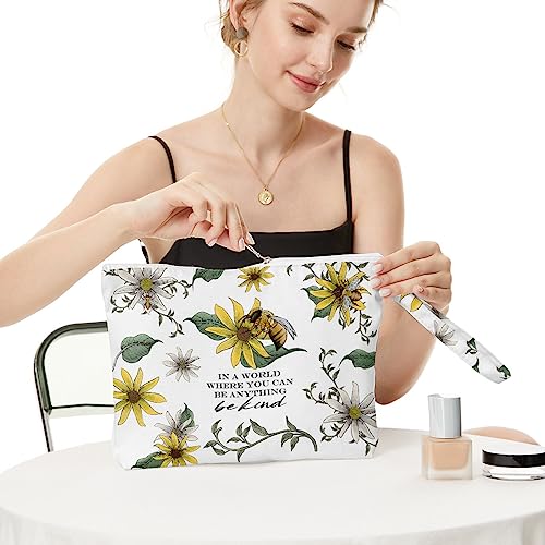 Fokongna Wet Dry Bag, Waterproof Large Capacity Travel Cosmetic Bag, Toiletry Bag, Diaper Bag, Multipurpose for Women, Girls, Mom, Sister, Friends - color: BeeFlower06